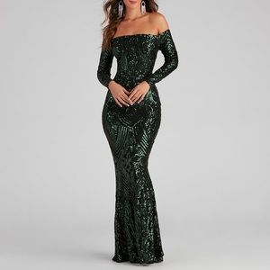 Gala Mermaid Sequined Dress size S